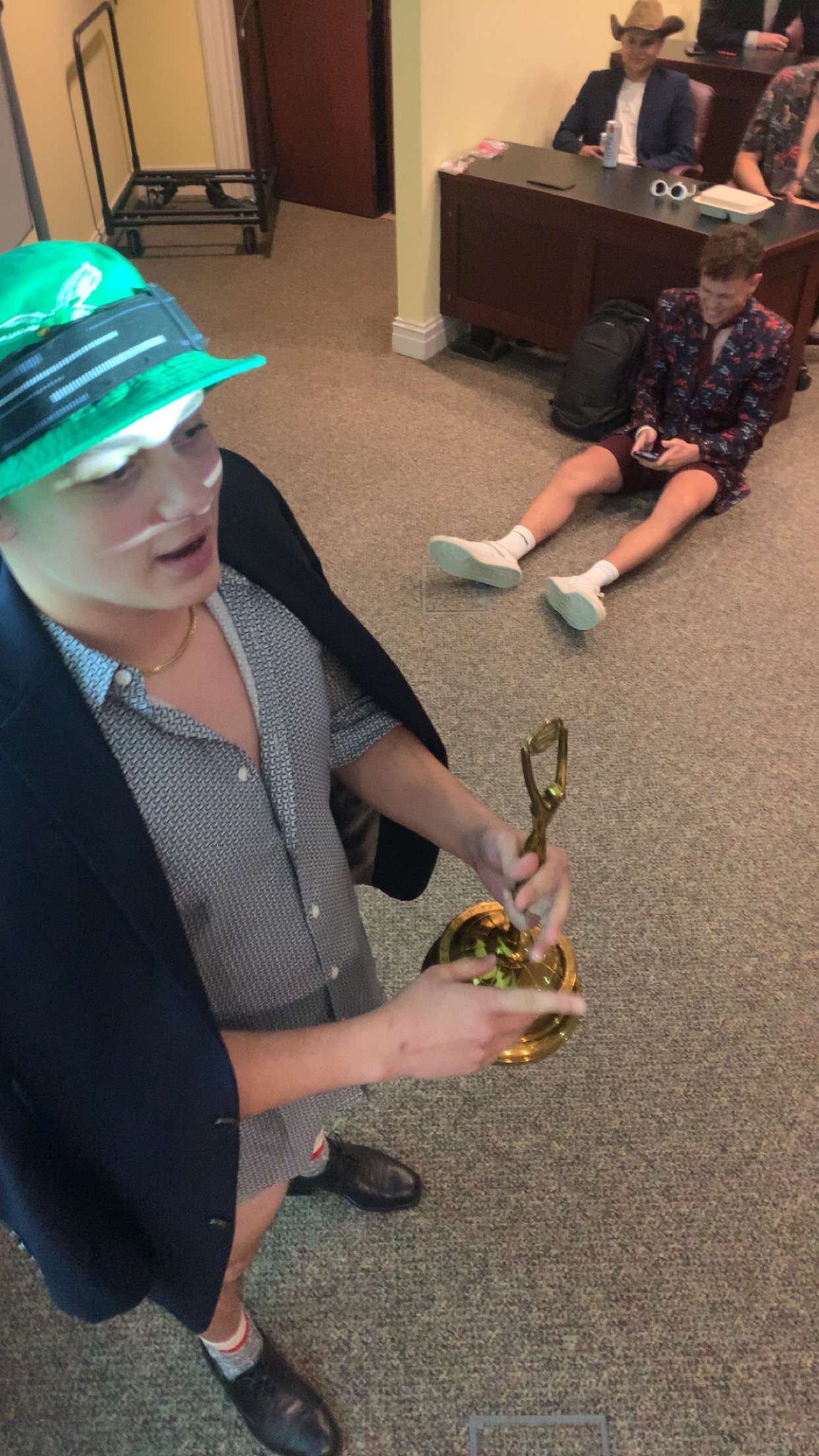 Landon Lozada accepting a very prestigious award